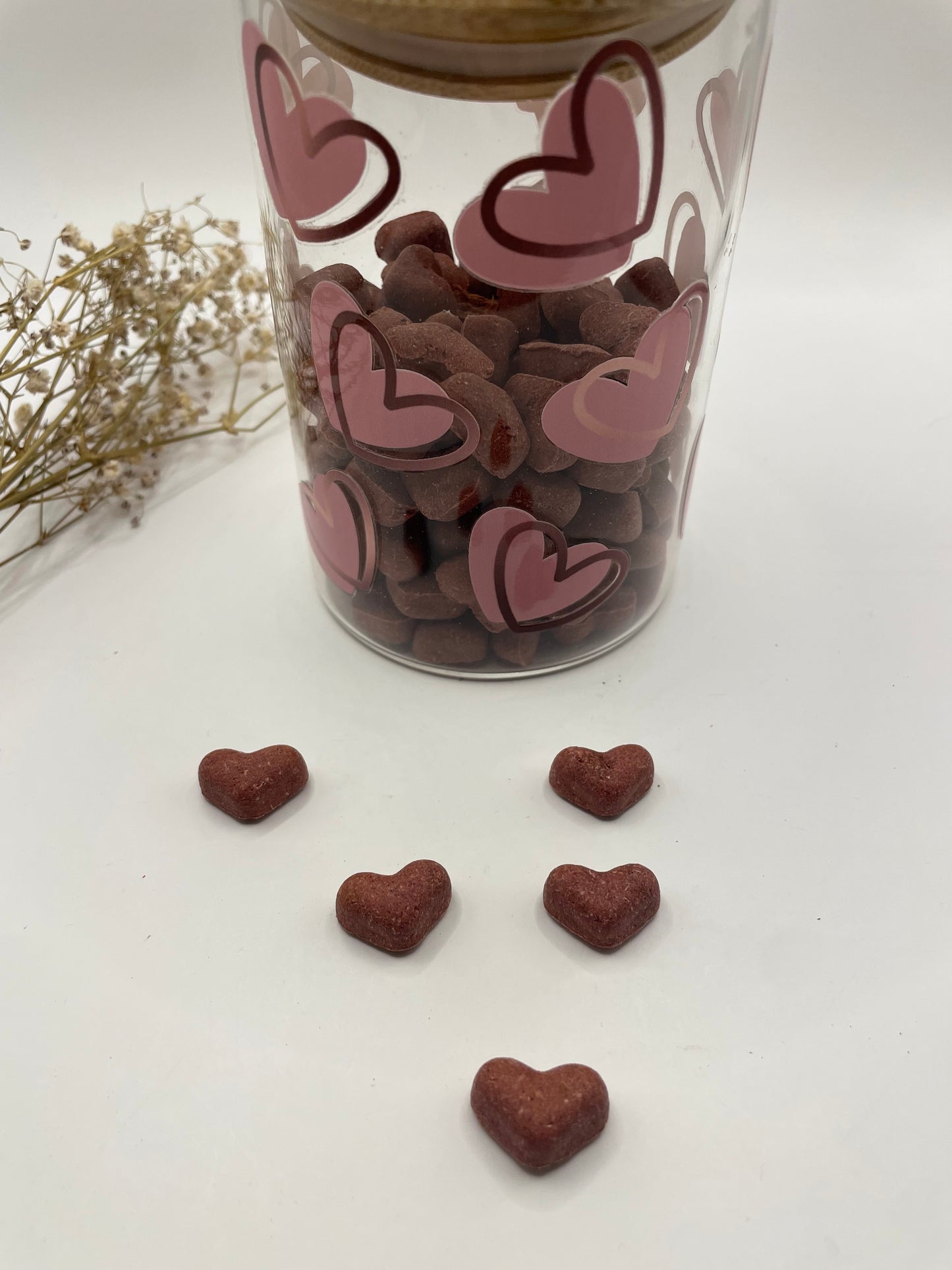 Leckerliglas mit Herzkeksen "Valentin" ♡